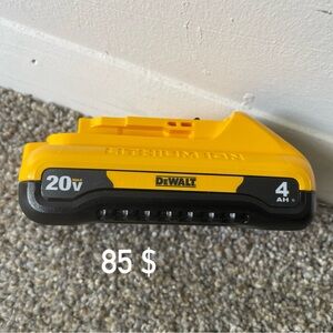 Yellow and Black 20V Lithium Ion Battery